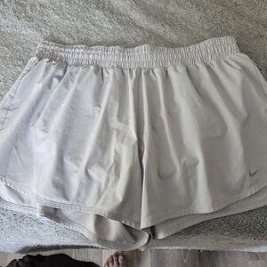 Nike Women's Light White Athletic Running Shorts